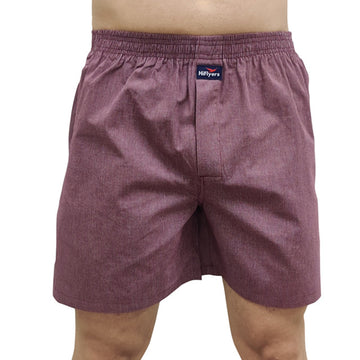 Hiflyers Men Checked Cotton Boxer Short Maroon