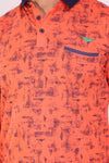 Full Sleeve Orange Printed T-Shirts