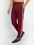 Wine Cotton Track Pants