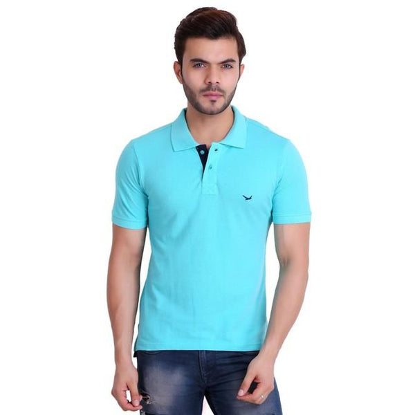 Mens Polo Light Blue T-Shirt