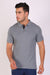 Men Slim Fit Printed Grey Polo T-Shirts