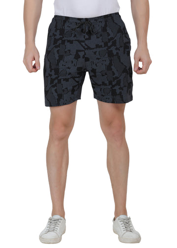 TT Men's cotton Printed Bermuda / Shorts Black