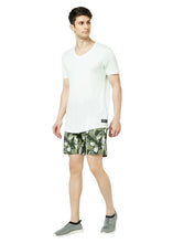 T.T. Mens Cotton Regular Fit  Printed Bermuda Shorts With Zipper  Green