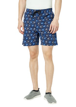 T.T. Mens Cotton Regular Fit  Printed Bermuda Shorts With Zipper  Navy-Grey