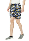 T.T. Mens Cotton Regular Fit  Printed Bermuda Shorts With Zipper  Yellow Navy