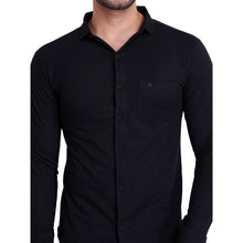 HiFlyers Men Polo Neck Solid Shirt Black