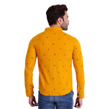HiFlyers Men Polo Neck Printed Shirt Yellow