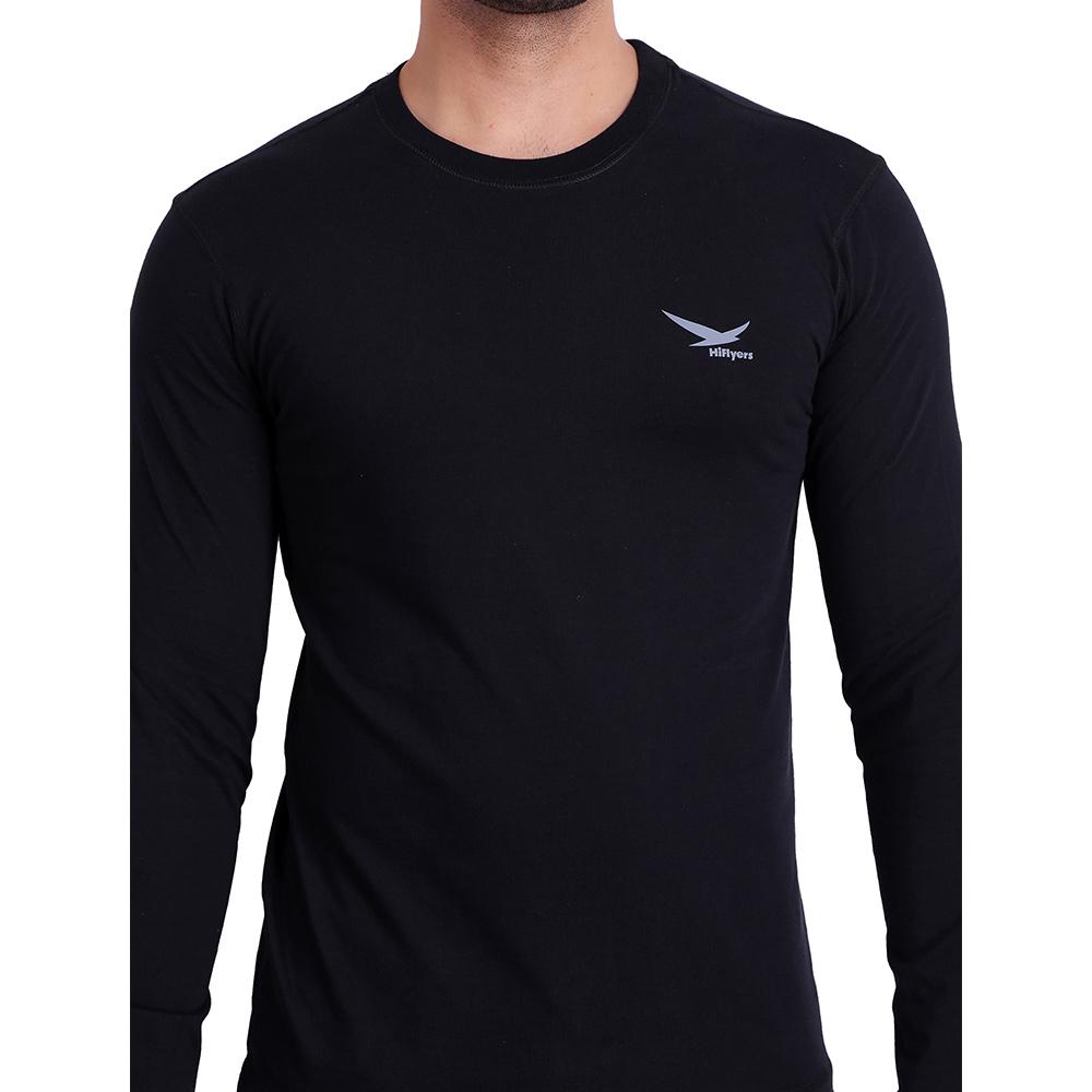 Buy HiFlyers Mens Full Sleeve Black T-Shirt @ Under ₹500 : TT Bazaar