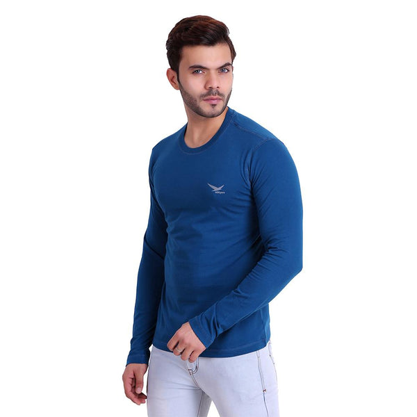 Mens Solid Blue T-Shirt