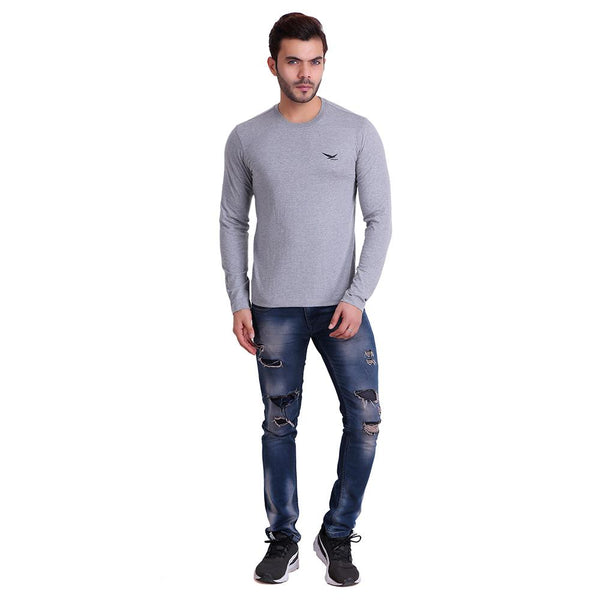 Mens Solid Grey T-Shirt