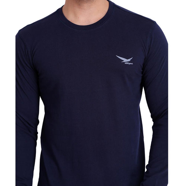 Mens Solid Dark Blue T-Shirt