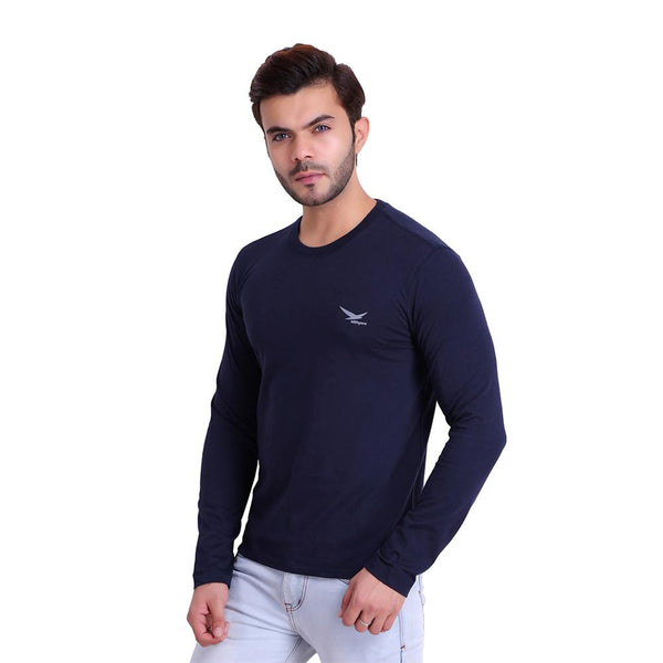 Mens Solid Dark Blue T-Shirt