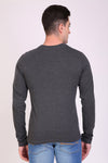 Mens Full Sleeve Round Neck Anthra-Grey T-Shirt