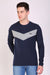 Men Full Sleeve Round Neck Navy T-Shirt