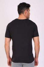 T.T. Men Regular Fit Printed Rn Tshirt Black