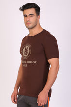 T.T. Men Regular Fit Printed Rn Tshirt Brown