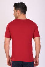 T.T. Men Regular Fit Printed Rn Tshirt Maroon