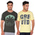 T.T. Men Printed Slim Fit Tshirt Pack Of 2 Yellow ::Green