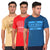 T.T. Men Printed Slim Fit Tshirt Pack Of 3 Assorted