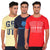 T.T. Men Printed Slim Fit Tshirt Pack Of 3 Assorted