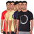 T.T. Men Printed Slim Fit Tshirt Pack Of 5 Assorted