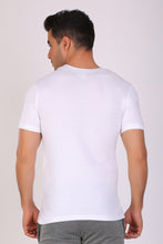T.T. Men Regular Fit Printed Rn Tshirt White