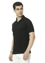 T.T. Men'S Solid Sinker Polo Tshirts With Pocket  Black