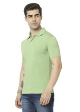 T.T. Men'S Solid Sinker Polo Tshirts With Pocket  Green