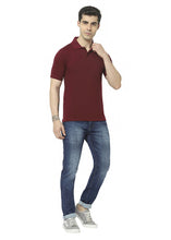 T.T. Men'S Solid Sinker Polo Tshirts With Pocket  Maroon