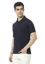 T.T. Men'S Solid Sinker Polo Tshirts With Pocket  Navy
