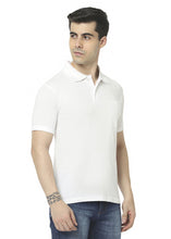 T.T. Men'S Solid Sinker Polo Tshirts With Pocket  White