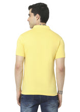 T.T. Men'S Solid Sinker Polo Tshirts With Pocket  Yellow