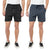 T.T. Men Cool Check Shorts Pack Of 2 Navy::Black