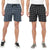 T.T. Men Cool Check Shorts Pack Of 2 Navy::Black