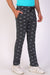 Men Slim Fit Printed Black Track Pant