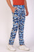 Men Slim Fit Printed Blue Track Pant