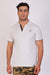 Men Slim Fit Printed Grey Polo T-Shirts