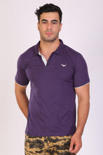HiFlyers Men Slim Fit Collar Tshirts Purple