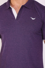 HiFlyers Men Slim Fit Collar Tshirts Purple