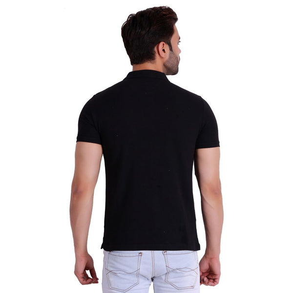 HiFlyers Polo Neck Tshirts Black With Pocket