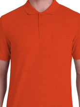 HiFlyers Polo Neck Mens Orange Tshirt With Pocket