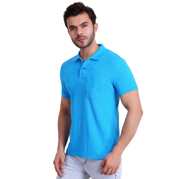 Mens Polo T-Shirt Sky Blue