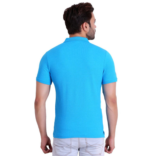 Mens Polo T-Shirt Sky Blue