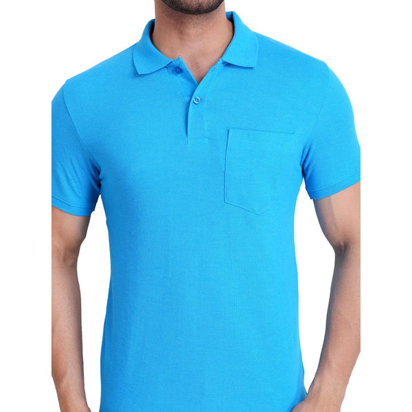 Mens Polo T-Shirt Sky Blue