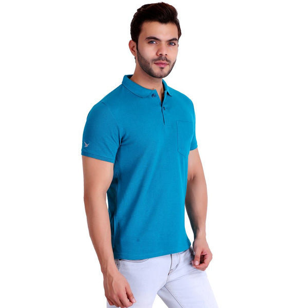 Mens Polo T-Shirt Light Blue