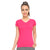 Women V Neck Fuschia T-Shirts