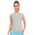 Women V Neck Grey Melange T-Shirts