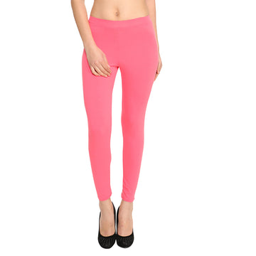 HiFlyers Women Pink Ankle Length Leggings/ Yoga Pant