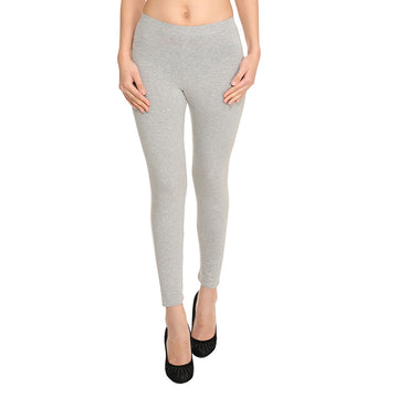 HiFlyers Women Grey Ankle Length Leggings / Yoga Pant