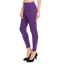 HiFlyers Women Purple Ankle Length Leggings / Yoga Pant